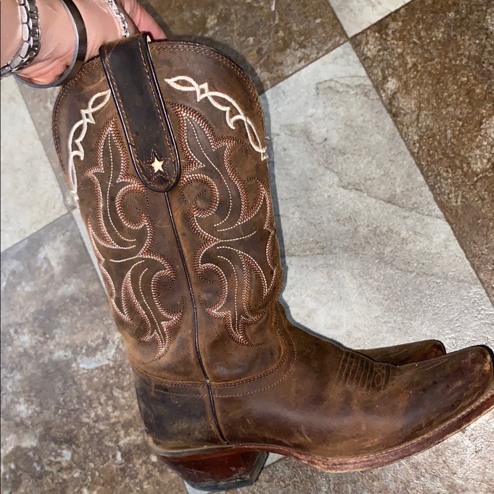 Tony Lama Brown Boots Leather